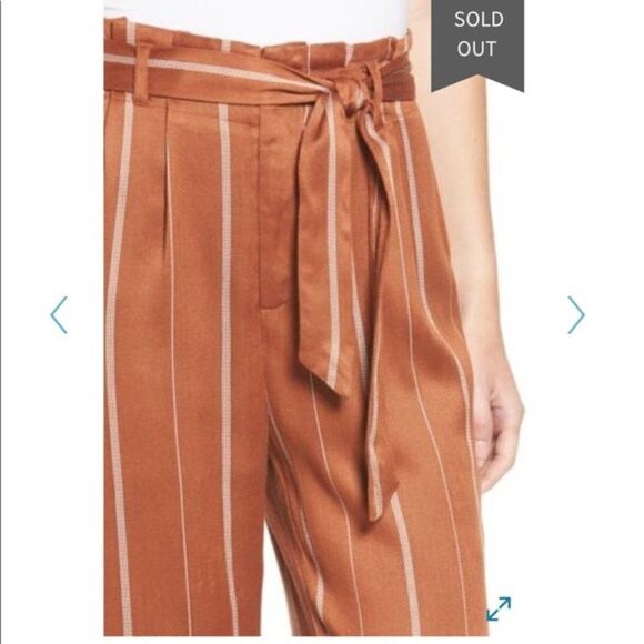 Ten Sixty Sherman | Paperbag Tie Waist Pants in Rust - Picture 4 of 15